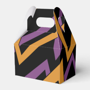 Halloween Zickzack Orange Lila Geschenkschachtel