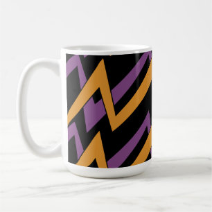 Halloween Zickzack Orange Lila Kaffeetasse