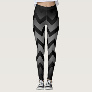 Halloween Zickzack Streifen ombre grau Leggings