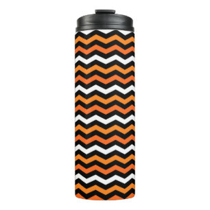 Halloween Zickzack Strip Thermal Tumbler Thermosbecher