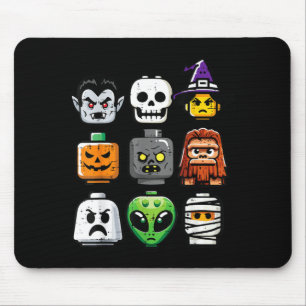 Halloween-Ziegel-Kürbis-Geisterkopf-Kostüm Jungen Mousepad