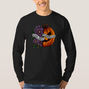 Halloween ziemlich süße ziemlich gruselige Blumen T-Shirt