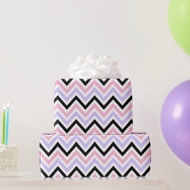 Halloween Zigzag - feines saisonales Muster Geschenkpapier (Partygeschenke)