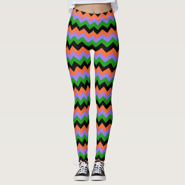 Halloween Zigzag Leggings (Vorderseite)