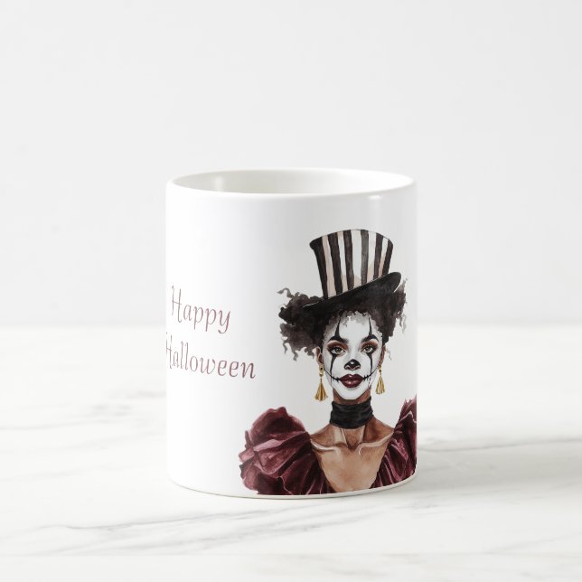 Halloween-Zirkus-Hut weiblich Kaffeetasse (Mittel)