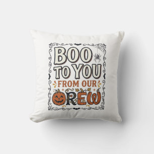 Halloween-Zitat Boo to You From Our Crew Vintage E Kissen