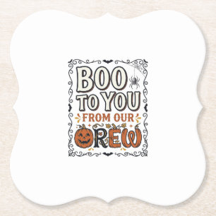 Halloween-Zitat Boo to You From Our Crew Vintage E Untersetzer