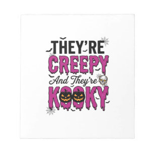 Halloween-Zitat Gruselig Komisch Spukig Vintage_1 Notizblock