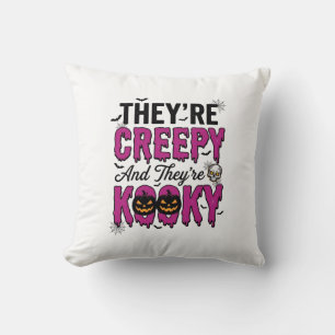 Halloween-Zitat Gruselig Kooky Spukig Vintage_1 Kissen