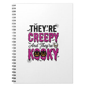 Halloween-Zitat Gruselig Kooky Spukig Vintage_1 Notizblock