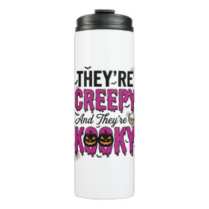 Halloween-Zitat Gruselig Kooky Spukig Vintage_1 Thermosbecher