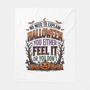Halloween-Zitat-Shirt Vintage-Kürbis-Fledermaus-Ba Fleecedecke
