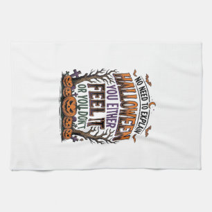 Halloween-Zitat-Shirt Vintage-Kürbis-Fledermaus-Ba Geschirrtuch