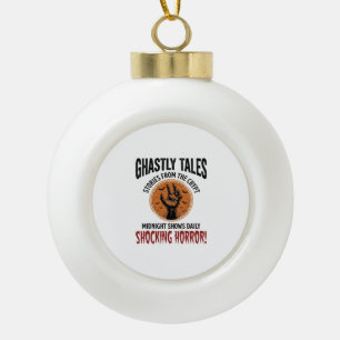 Halloween-Zitat Werde alles Schreckliche Vintage_1 Keramik Kugel-Ornament