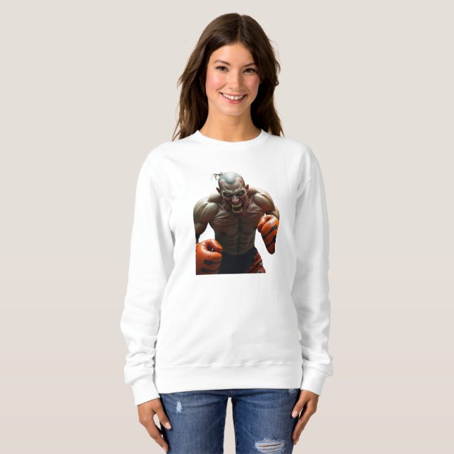 Halloween Zombie Boxer - Combat Sports Design Sweatshirt (Vorne ganz)