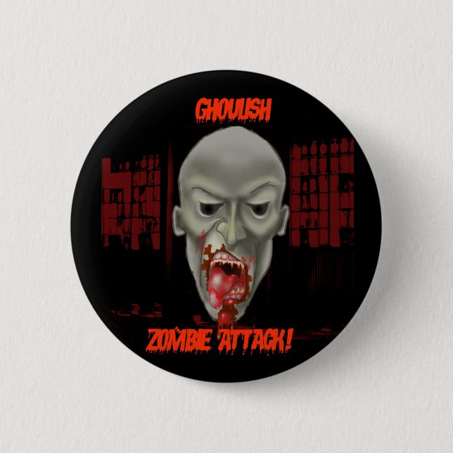 Halloween Zombie Button! Button (Vorderseite)