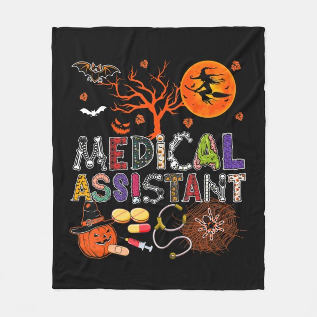 Halloween Zombie Costume Beängstigend P Fleecedecke (Vorderseite)