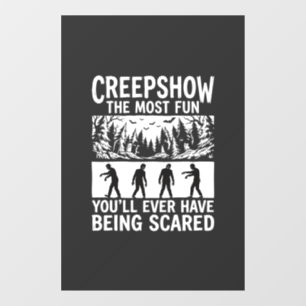Halloween Zombie Erschrocken Horror Vektor Design_ Fensteraufkleber
