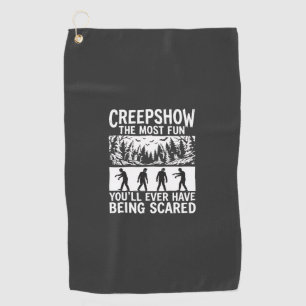 Halloween Zombie Erschrocken Horror Vektor Design_ Golfhandtuch