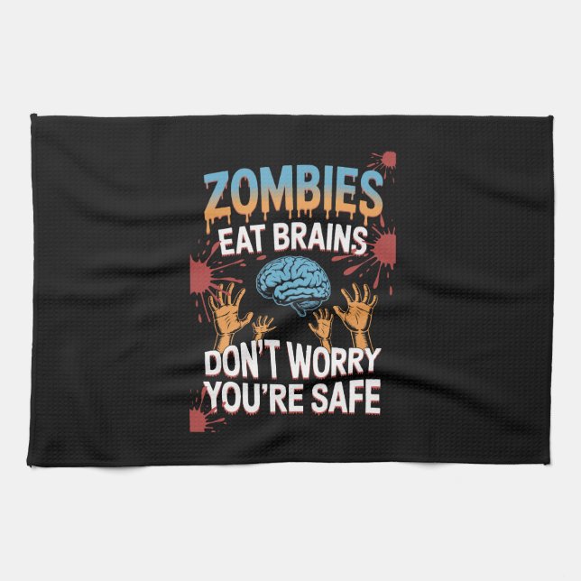 Halloween-Zombie Geschirrtuch (Horizontal)