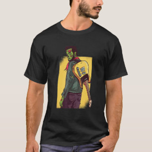 Halloween Zombie Gitarrist beim Gehen T-Shirt