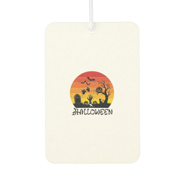 Halloween Zombie Hand Grabstein Baum Schwarze Katz Autolufterfrischer (Vorderseite)