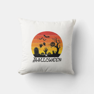 Halloween Zombie Hand Grabstein Baum Schwarze Katz Kissen