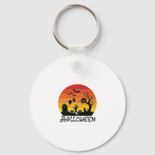 Halloween Zombie Hand Grabstein Baum Schwarze Katz Schlüsselanhänger