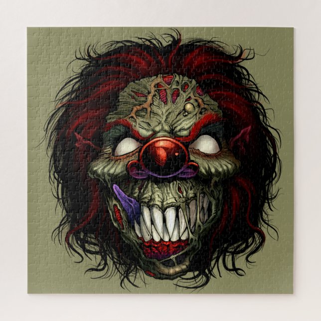 Halloween Zombie Killer Clown Beängstigend Funny Puzzle (Vertikal)