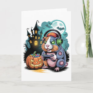 Halloween Zombie Meerschweinchen Gamer Verhextes S Karte