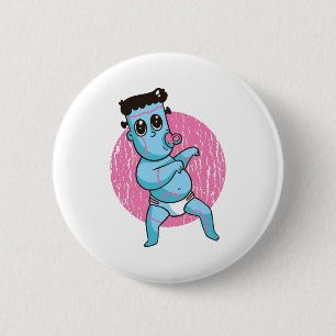 Halloween Zombie Monster - Baby Frankenstein Button