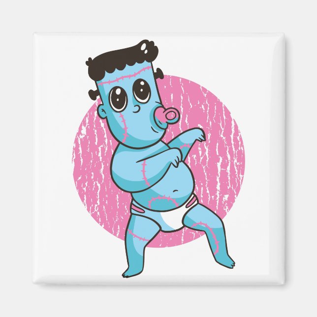 Halloween Zombie Monster - Baby Frankenstein Magnet (Vorne)