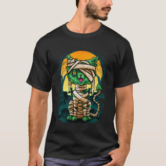 Halloween Zombie Mumie Katze Kätzchen Haustier Tie T-Shirt