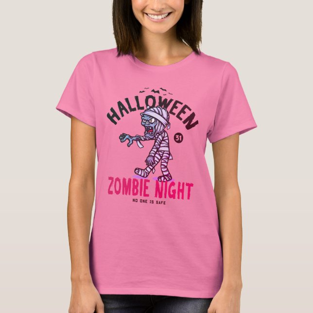 Halloween Zombie Night T-Shirt (Vorderseite)