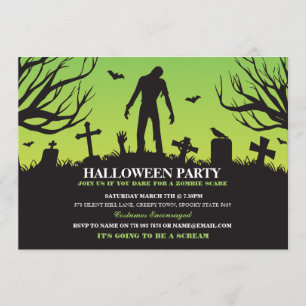 Halloween Zombie Party Spooky Apokalypse Einladung