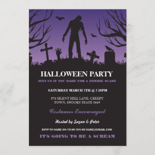 Halloween Zombie Party Spooky Friedhof Einladung