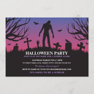 Halloween Zombie Party Untote Apokalypse Einladung