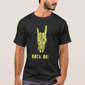 Halloween Zombie Rock On Hand Sign T-Shirt
