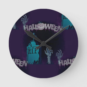 Halloween Zombie Runde Wanduhr