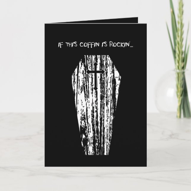 Halloween "Zombie-Sarg " Karte (Vorderseite)