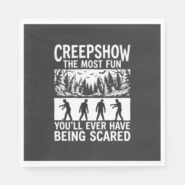 Halloween Zombie Scared Horror Vector Design_1 Serviette (Vorderseite)