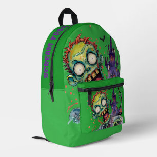 Halloween, Zombie,Schrei aus dem lila Schloss , Bedruckter Rucksack