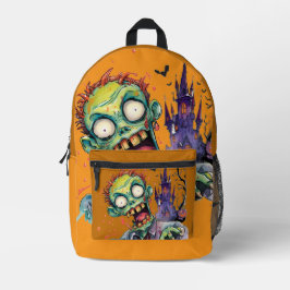 Halloween, Zombie,Schrei aus dem lila Schloss , Bedruckter Rucksack