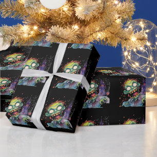 Halloween, Zombie,Schrei aus dem lila Schloss ,  Geschenkpapier
