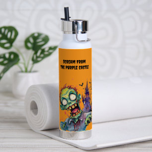 Halloween, Zombie,Schrei aus dem lila Schloss , Trinkflasche