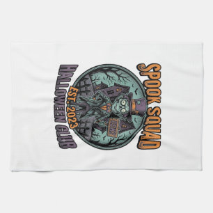 Halloween-Zombie-Shirt Lustiges Spook Squad Gravie Geschirrtuch