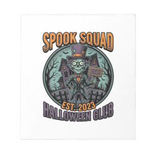 Halloween-Zombie-Shirt Lustiges Spook Squad Gravie Notizblock
