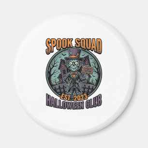 Halloween-Zombie-Shirt Lustiges Spook-Squad-Gravur Magnet