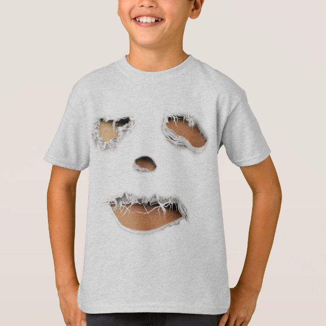 Halloween Zombie Torn Bekleidung T-Shirt (Vorderseite)