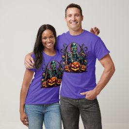 Halloween Zombie und Cat T-Shirt